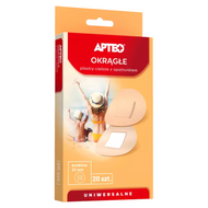 Okrągłe plastry cieliste z opatrunkiem, 20 sztuk