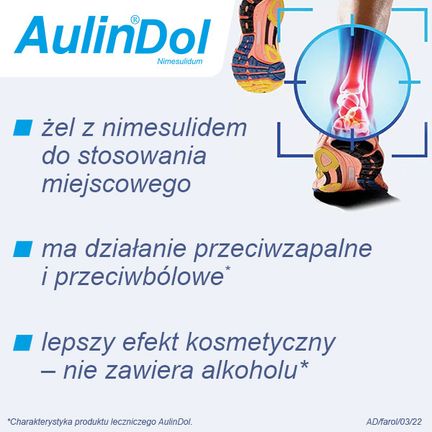 AulinDol 30 mg/g, żel, 50 g - PRODUKT LECZNICZY NIEREFUNDOWANY OTC