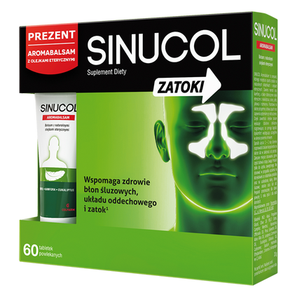 COLFARM Sinucol Zatoki, 60 tabletek + Aromabalsam gratis