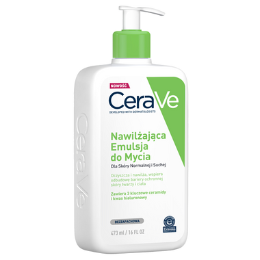 CeraVe, Nawilżająca emulsja do mycia, 473 ml