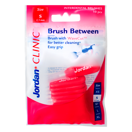 Jordan Clinic Brush Between, szczoteczki do przestrzeni międzyzębowych, S, 10 sztuk - zdjęcie produktu