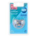 Canpol babies Smoczek silikonowy 6-18m symetryczny Cute Animals, niebieski, 1 sztuka - 5901691889422