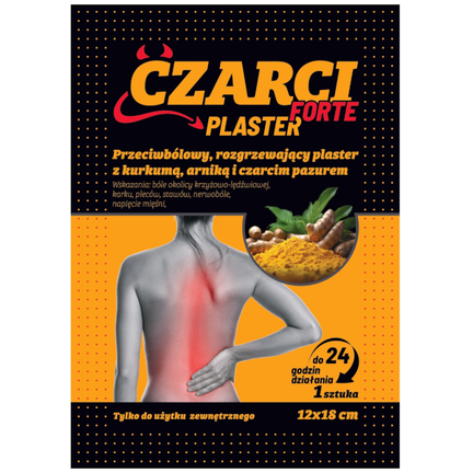 Plaster rozgrzewający Czarci plaster forte, 1 sztuka - WYRÓB MEDYCZNY