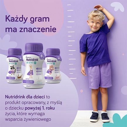 Nutridrink dla dzieci, o smaku neutralnym, 4 x 125 ml  - Układ pokarmowy