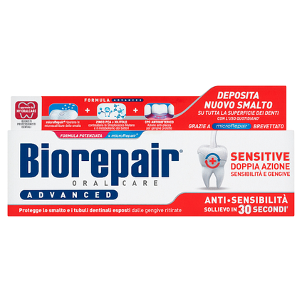 COSWELL Biorepair Advanced Sensitive, pasta do zębów wrażliwych, bez fluoru, 75 ml — Składniki i ocena