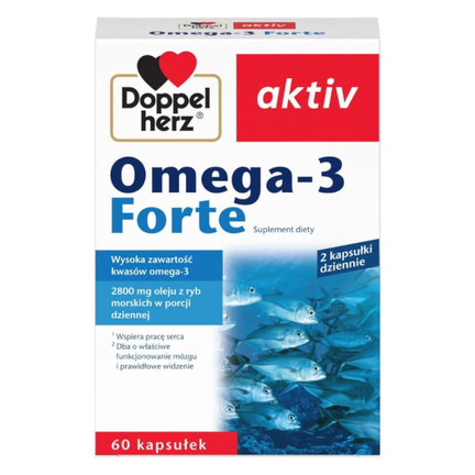 Doppelherz aktiv Omega-3 Forte 1400, 60 kapsułek - zdjęcie produktu