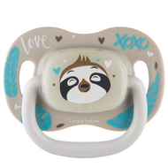 Canpol babies, Smoczek silikonowy symetryczny, 18m+ Exotic Leniwiec, 1 sztuka