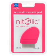 Pipi Nitolic, zestaw do usuwania gnid, 20 ml + grzebień