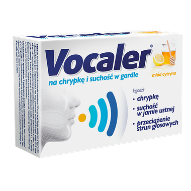Vocaler miu00f3d cytryna, 24 pastylki do ssania