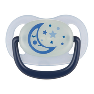 Canpol babies Smoczek silikonowy 18m+ anatomiczny Night Dreams, niebieski, 1 sztuka