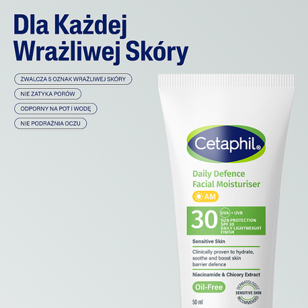 Cetaphil, krem nawilżający na dzień, SPF 30, 50 ml - GALDERMA
