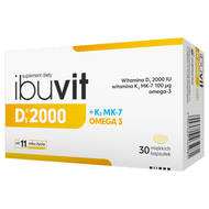 Ibuvit D3 2000 + K2 MK-7 Omega 3, 30 kapsułek