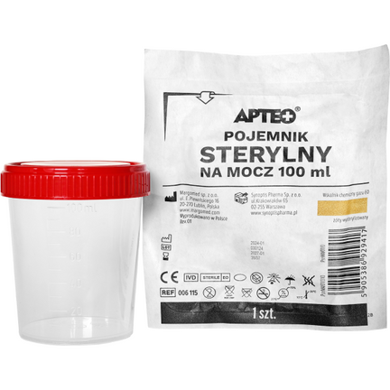 APTEO Pojemnik jałowy na mocz, 100 ml - zdjęcie produktu