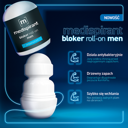 Medispirant bloker roll-on men, 40 ml - AFLOFARM FARMACJA