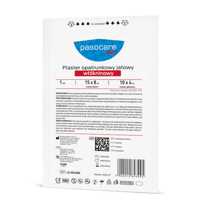 PasoCare Med, plaster opatrunkowy jałowy, 15 cm x 8 cm, 1 sztuka - zdjęcie produktu