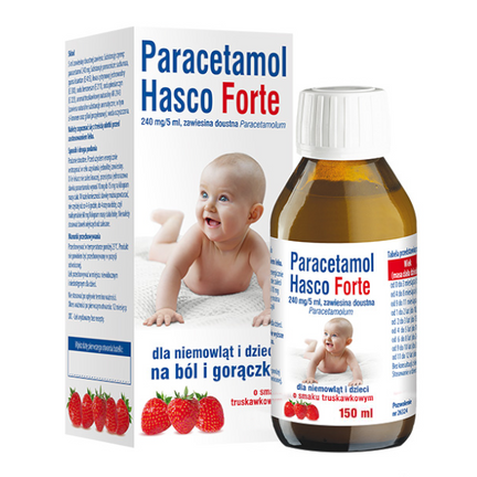 Paracetamol Hasco Forte, 240 mg/5 ml, zawiesina doustna, 150 ml - zdjęcie produktu