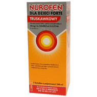 Nurofen dla dzieci Forte, smak truskawkowy, 150 ml (import równoległy Inpharm)