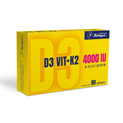 D3 Vit + K2 4000 IU, 90 kapsułek miękkich  - zdjęcie produktu