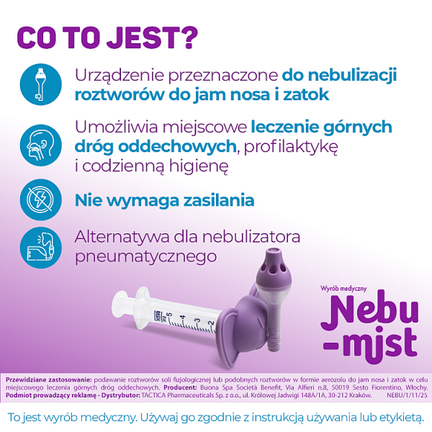 Nebulizator Nebu-Mist, 1 sztuka - SPRZĘT MEDYCZNY