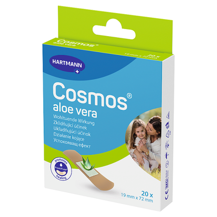 Cosmos Aloe Vera, plastry z opatrunkiem 19 x 72 mm, 20 sztuk - WYRÓB MEDYCZNY