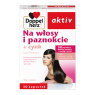 Doppelherz aktiv Na włosy i paznokcie + cynk, 30 kapsułek