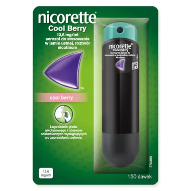 Nicorette Cool Berry, 13,6 mg/ml, aerozol 150 dawek