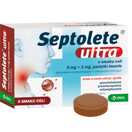 Septolete ultra o smaku coli, 16 pastylek - zdjęcie produktu