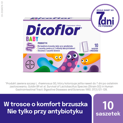 Dicoflor Baby w saszetkach, 10 sztuk  - SUPLEMENT DIETY
