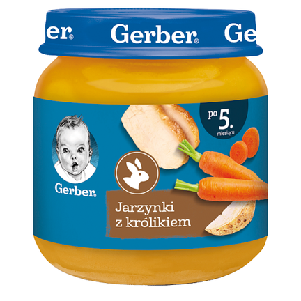 Gerber jarzynki z królikiem, 125 g - zdjęcie produktu