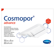 Cosmopor Advance, 7,2 cm x 5 cm, opatrunek Dry Barrier, 25 opatrunków