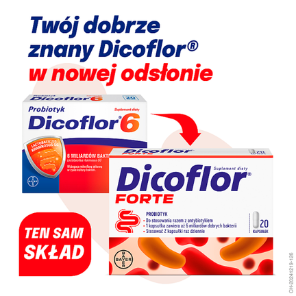 Dicoflor Forte, 20 kapsułek - 5908229304044