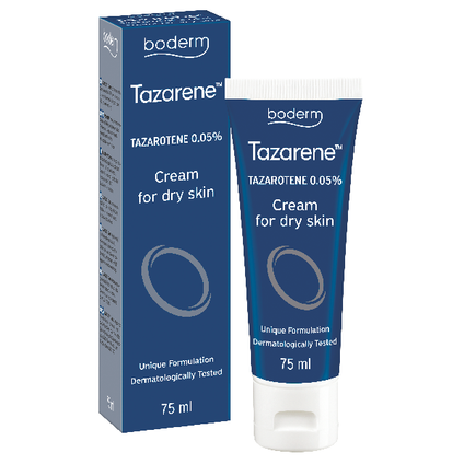 BODERM TAZARENE Tazarotene 0,05% Creme für trockene Haut, 75 ml