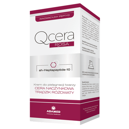 ADAMED Qcera Rosa, krem pod oczy, cera naczynkowa i trądzikowa, 15 ml