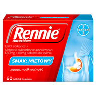 Rennie Antacidum, 60 tabletek do ssania