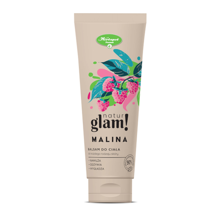 Natur Glam, balsam do ciała, Malina, 250 ml - zdjęcie produktu