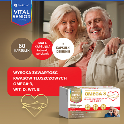 Vital Senior Omega 3, 60 kapsułek miękkich - POLSKI LEK