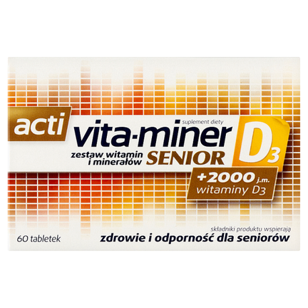 Vita-miner Senior D3, 60 tabletek - zdjęcie produktu