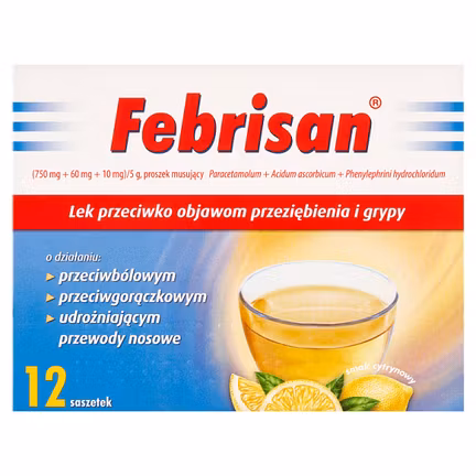 Febrisan, 12 saszetek - PRODUKT LECZNICZY NIEREFUNDOWANY OTC