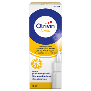 Otrivin Allergy (2,5 mg + 0,25 mg)/ml, aerozol do nosa, roztwór, 15 ml