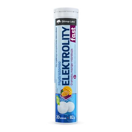 Hydratonic Fast, elektrolity, o smaku mango-marakuja, 20 tabletek musujących - zdjęcie produktu
