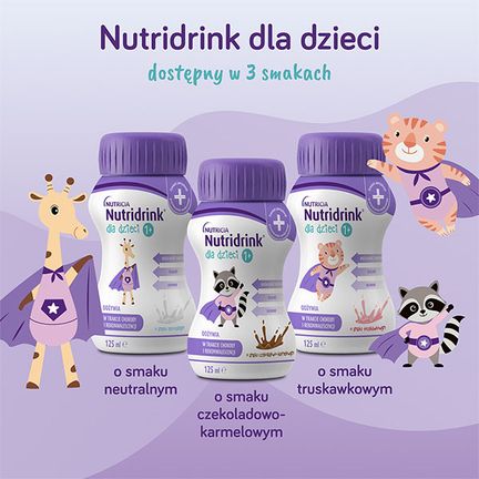 Nutridrink dla dzieci, o smaku czekoladowo-karmelowym, 4 x 125 ml  - PREPARAT ODŹYWCZY