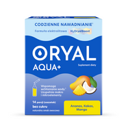 Oryal Aqua+, smak ananas-kokos-mango, 14 saszetek