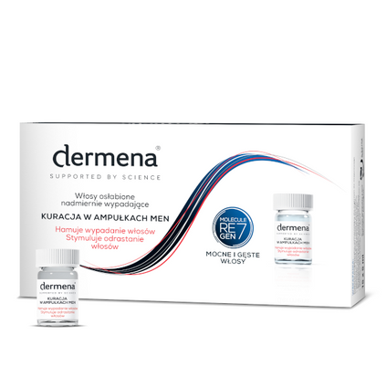 PHARMENA Dermena Men, kuracja hamująca wypadanie i stymulująca odrastanie włosów, 5 ml x 15 ampułek — Inhaltsstoffe i ocena