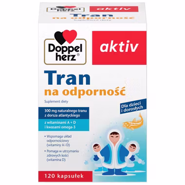 Doppelherz aktiv Tran na odporność, 120 tabletek