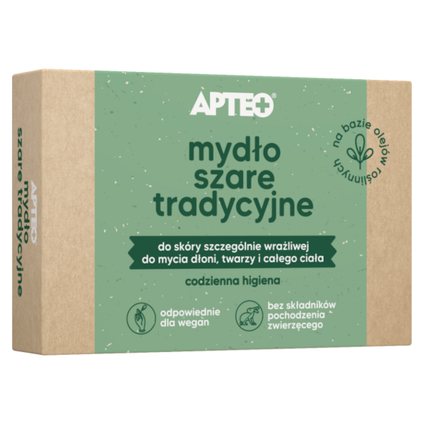 SYNOPTIS PHARMA Mydło szare tradycyjne APTEO, kostka, 100 g — Składniki i ocena