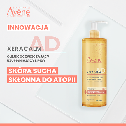 Avene Xeracalm A.D Olejek oczyszczający uzupełniający lipidy, 400 ml - KOSMETYK