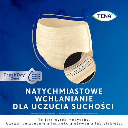 TENA Lady Pants Creme wysokim stanem, rozmiar M, 9 sztuk - 7322542294765