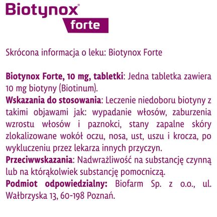 Biotynox Forte 10 mg, 30 tabletek - Dorosły