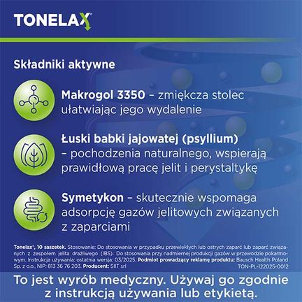 Tonelax, 10 saszetek - SIIT