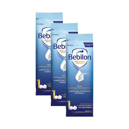 Bebilon 1 Advance Pronutra, mleko początkowe od urodzenia, 3 x 1 saszetka - zdjęcie produktu